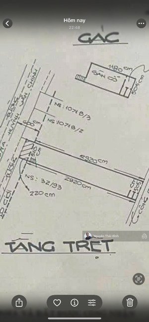 mặt tiền cao văn ngọc 147m (5.1x30m) giáp âu cơ chỉ 12.xtỷ