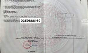 chính chủ gửi bán 192m 2 mặt tiền trước và sau - mặt tiền 7m đất xã vân nội