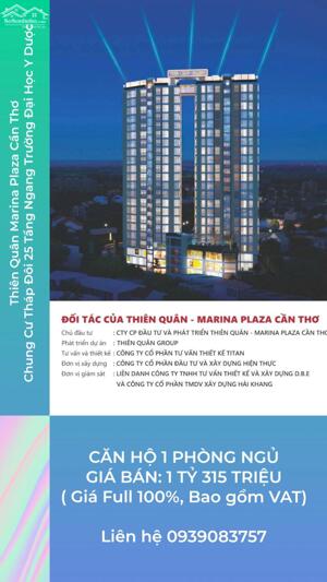BÁN NHIỀU CĂN HỘ GIÁ TỐT THIÊN QUÂN MARINA NGANG TRƯỜNG ĐẠI HỌC Y DƯỢC CẦN THƠ