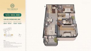 căn góc 2pn sở hữu view triệu đô tại the emerald 68