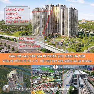 greenera southmark giá từ 75 triệu/m vốn sở hữu chỉ từ 2 tỷ hỗ trợ vay 70% miễn lãi 36 tháng