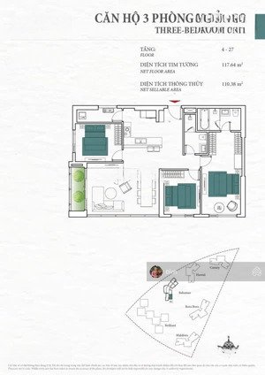 cho thuê căn hộ đảo kim cương, 3pn 2wc 117m2 full nội thất cao cấp hiện đại