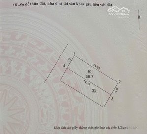 chính chủ bán 56,7m2 đất vĩnh thanh sát cầu nhật tân, tứ liên