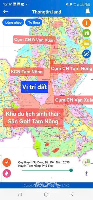 bán đất khu 15 lam sơn, tam nông, nằm giữa 3 kcn, giá chỉ 400tr
