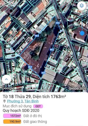 Bán gấp 1577m2 đất mặt tiền ngay Lê Văn Sỹ