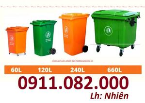 Cung cấp thùng rác phân loại, thùng rác chất lượng , thùng rác 120l 240l giá rẻ- lh 0911082000