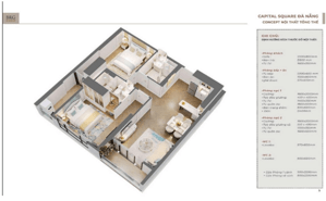 Capital Square: Căn hộ 2PN, View Sông Hàn, Gần Vincom Plaza, Giá gốc CĐT 5.5 tỷ + CK 17%