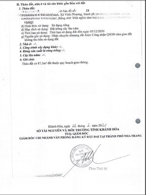 bán đất vĩnh phương, nha trang giá chỉ 5 triệu đồng/m2 cln (đã có thông báo thuế lên full thổ cư)