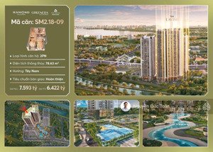 độc quyền siêu phẩm 2pn góc - có lãi ngay khi mua sm2.18.09 - 78,6m2 full nội thất - 6,4 tỷ