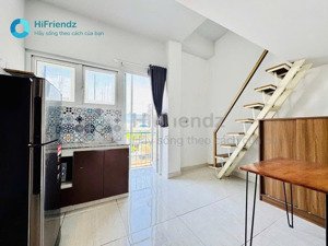 cọc 1 tháng ở liền căn hộ dạng gác 30m2 full nội thất ban công gần q1, pn - lh 