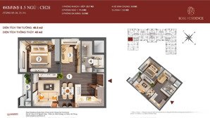 bán căn 1.5 phòng ngủ tầng đẹp giá tốt nhất toà rose residence