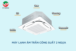Điều hòa âm trần nào có công suất 2HP được lựa chọn nhiều nhất?