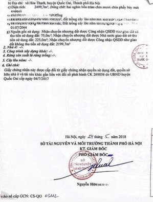 lô góc tại hòa thạch, quốc oai, hà nội diện tích 2499.9m2