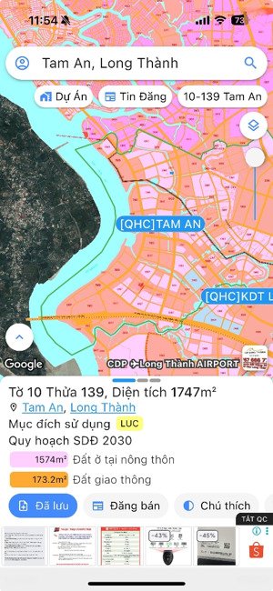 đất tam an - long thành, diện tích đa dạng giá siêu đầu tư