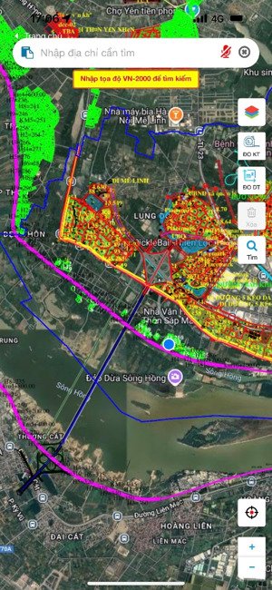 hơn 4tỷ có 87m2 - võng la - gần sát cầu thượng cát. mặt tiền 5m đường hơn 3m oto