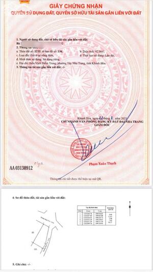 Lô Đất Gần Kđt Vĩnh Điềm Trung – Sát Đường 23/10, Phường Tây – Nha Trang