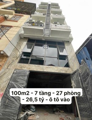 cần bán tòa ccmn 100m2, 7 tầng - 27 phòng - doanh thu 130tr/tháng - quang tiến - tây mỗ