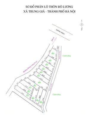 phân lô đô lương bắc sơn, sóc sơn diện tích: 100m đường trước đất ô tô t
