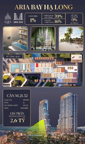 aria bay chỉ cần 800tr bạn có thể nhận ngay một căn hộ cao cấp, bên cạnh vịnh di sản