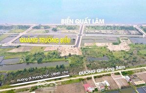 chính chủ bán đất nền quất lâm - view biển, sổ đỏ sẵn, giá rẻ nhất thị trường, dt 165m2 - mt: 9m