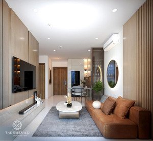 căn hộ the emerald68, view sông sg, landmark 81, diện tích 50m2, 1pn +, 1wc. tt 10% ký hđmb 278tr