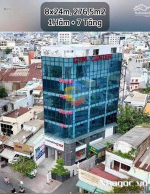 cần bán tòa nhà văn phòng góc 2mt nơ trang long, p12, bình thạnh. dt: 8x24m, nh:16m. hầm 8 lầu