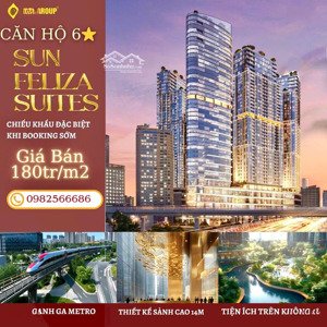 căn 2 ngủ tầng 7, căn góc dự án 6 sao sun feliza suite cầu giấy, dtich 71m, thiết kế sang trọng