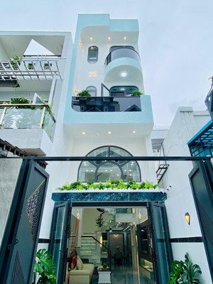 nhà xây mới 4 tầng 62.6m2 hẻm xe hơi đường lê văn thọ, gần cv làng hoa