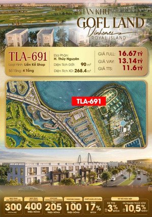 shophouse độc quyền tla-691 - phân khu quý tộc vinhomes royal island