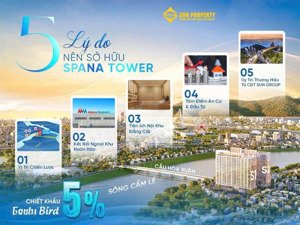 bán căn hộ 3 phòng ngủ, view sông dự án spana tower