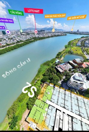 độc quyền căn studio sân vườn view pháo hoa tầng đẹp nhất sunspana hòa xuân-41,6m2 full giá 2,646tỷ