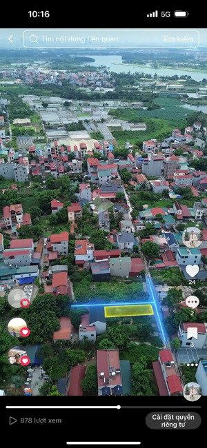 lô góc 2 mặt thoáng tại vân nội đông anh, oto vào tận đất có video cụ thể