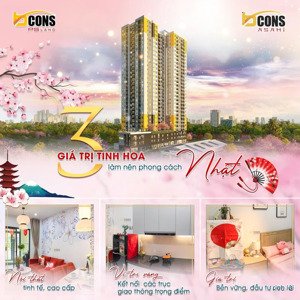 gía trực tiếp cđt căn hộ bcons asahi, 47m2 - 75m2 (1pn,2pn,3pn), ck 3,75% - ân hạn gốc lãi