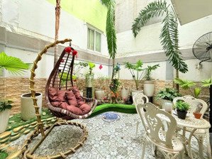 hẻm xe hơi thông - 4 tầng btct - ~100m2 - ngang 4m - nở hậu - có sân vườn thư giãn