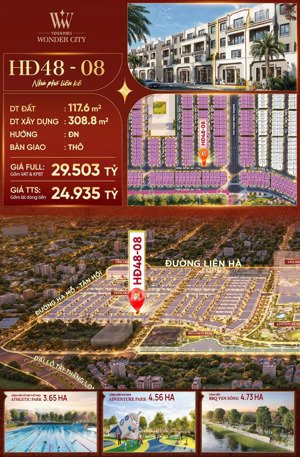 bán nhanh căn liền kề s.iêu rẻ nhất thị trường tại vinhomes wonder city( vin đan phượng - hà nội)