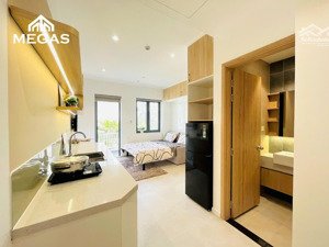 căn hộ cao cấp, dạng studio - full nội thất, máy giặt riêng - có ban công