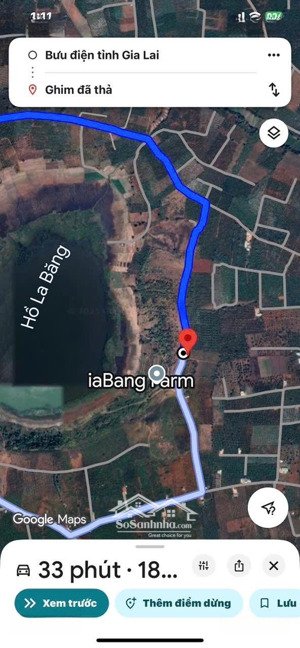 bán 1ha đất rẫy mặt hồ sinh thái ia băng có 1000 cây cà phê + 150 cây sầu riêng