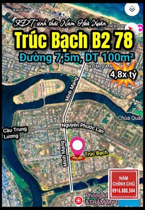 bán đất đường thông trúc bạch, kđt nam hoà xuân sát minh mạng, nguyễn phước lan