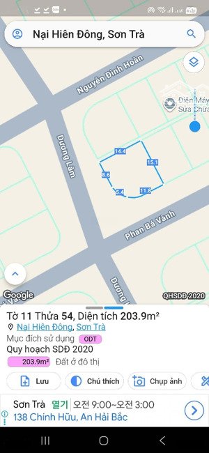 bán đất 2 mặt tiền phan bá vành đường 10m5, diện tích 204m2 ngang 15m