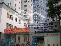 cho thuê chung cư tôn thất thuyết p1, q 4. dt 60m² 2pn wc. lầu cao view đẹp thoáng mát