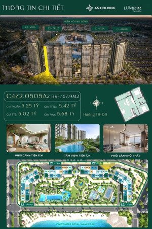 lumiere springbay- hưng yên| 2pn+ - 67,9m2- giá chỉ từ 6x/m2| 3 mặt thoáng- căn đẹp| lh: 