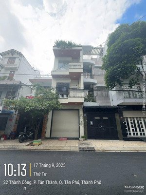 bán nhà mặt tiền thành công, phường tân thành, quận tân phú, dt 4x18m 2 lầu st giá 12,5 tỷ