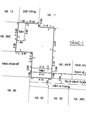 nhà 61,1m2 2pn đang cho thuê 7tr/th hẻm 2,5m kênh nước đen giá 4,2tỷ tl. vũ lộc phát 