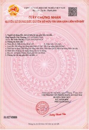 CHÍNH CHỦ BÁN ĐẤT THỔ CƯ SẴN SỔ KHU VỰC NGHĨA THÀNH-HCM (CHÂU ĐỨC CŨ)