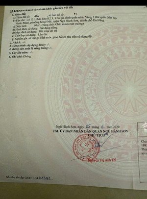 bán lô đa mặn đông 2 (đường 7m5) - đối diện bv 600 giường, dt 90m2 giá 6ty950 lh 