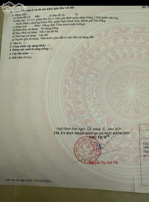 Bán lô ĐA MẶN ĐÔNG 2 (đường 7m5) - đối diện BV 600 giường,DT 90m2 giá 6ty950 LH 0942992361