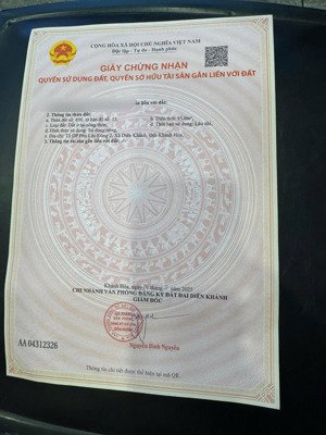 bán lô đất phú lộc đông 2, tt diên khánh khánh hoà ngang 6,47m giá tốt