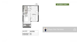 elysian - chuyển nhượng căn studio 43,61m2 tầng 11 giá bán 3.050 tỷ bao thuế phí sang tên