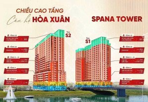 bán căn hộ 1pn + 1 (có thể làm thành 2pn) spana tower, 2,774 tỷ, 56m2, hòa xuân, đà nẵng