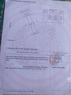 chính chủ cần bán đất 125m đường thuỷ sơn 5, ngũ hành sơn